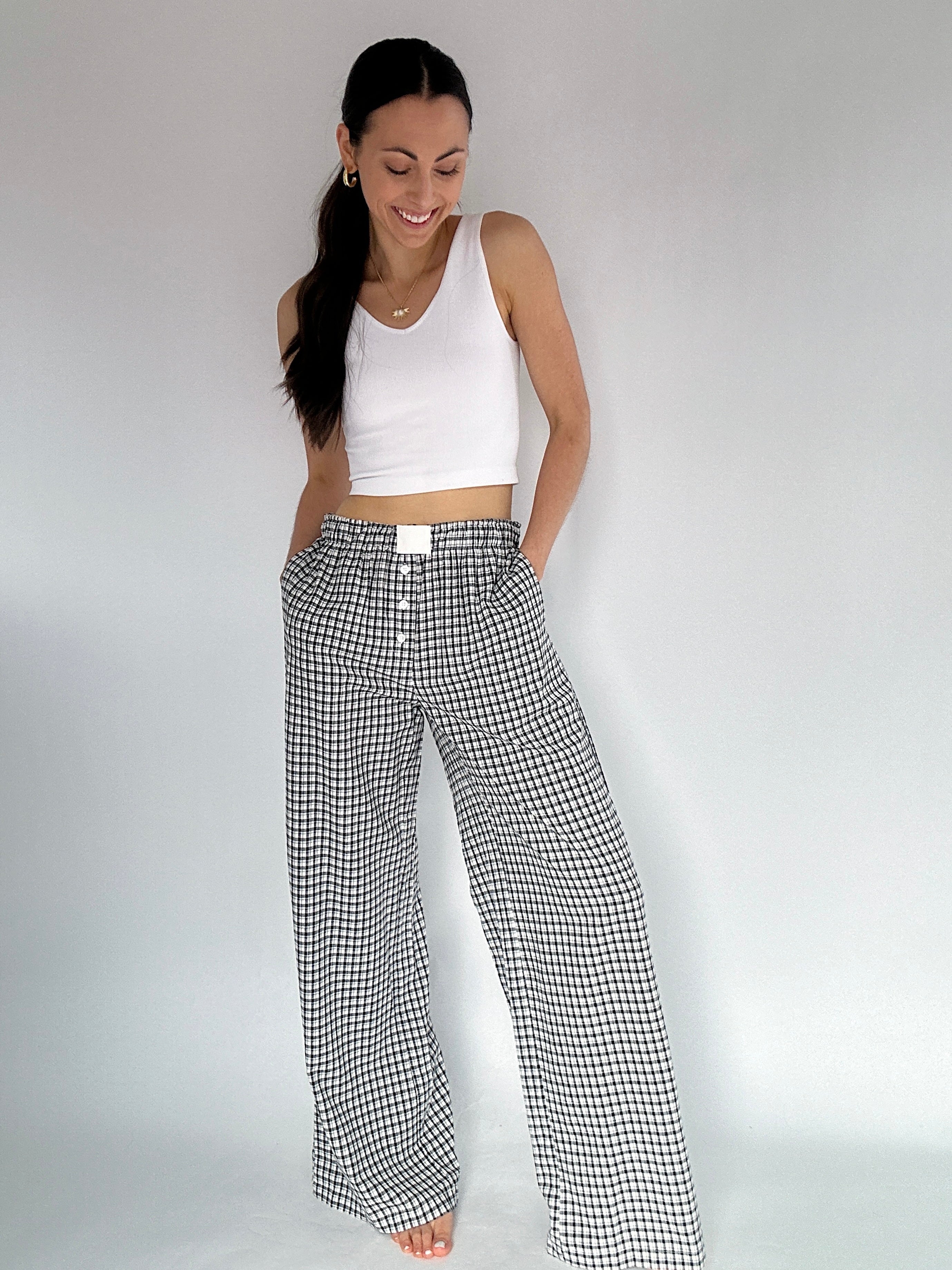 On Time Boxer Pants Black