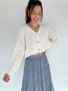 Open Book Cropped Cardigan