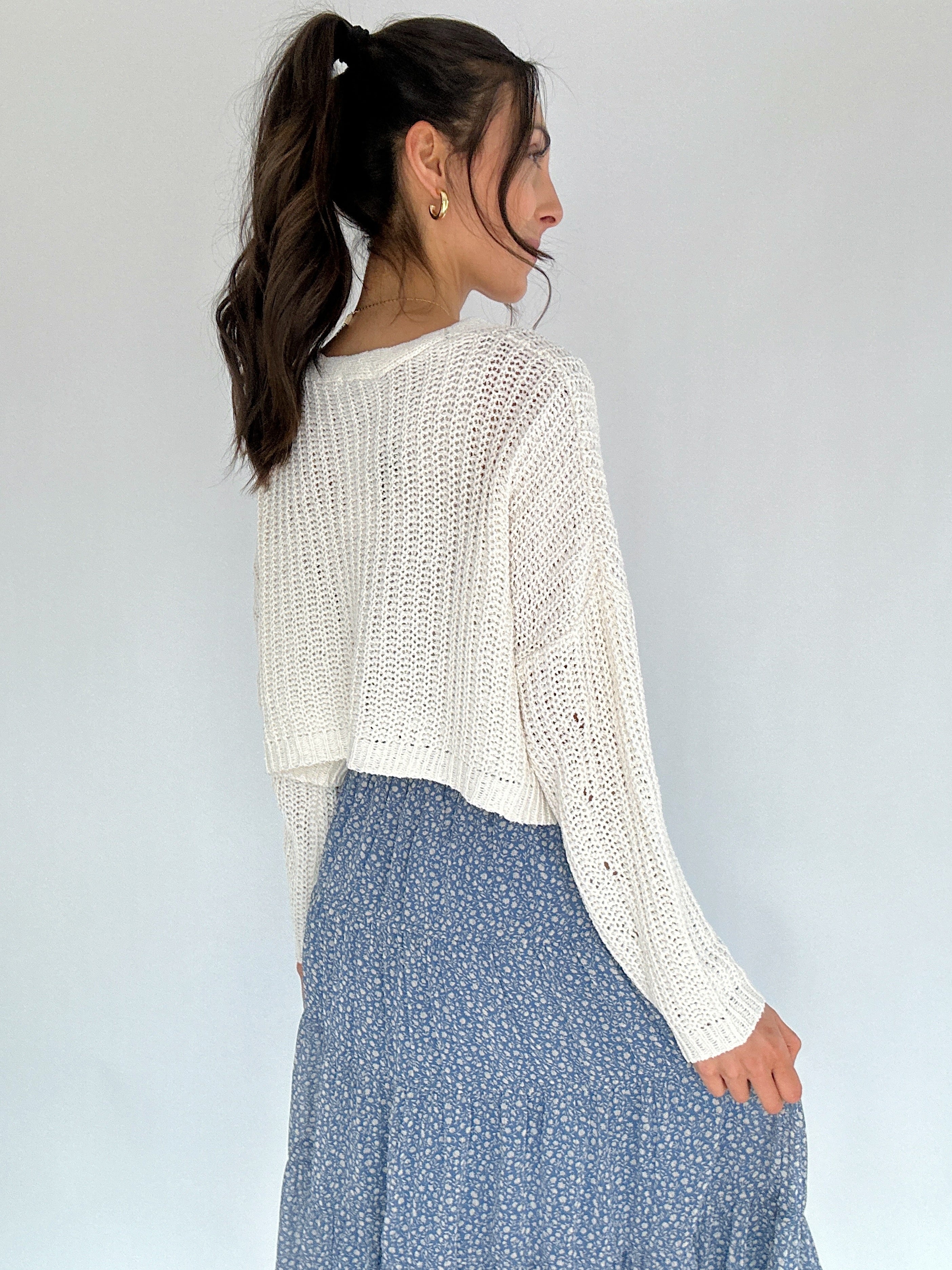 Open Book Cropped Cardigan Back