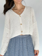 Open Book Cropped Cardigan Back Front