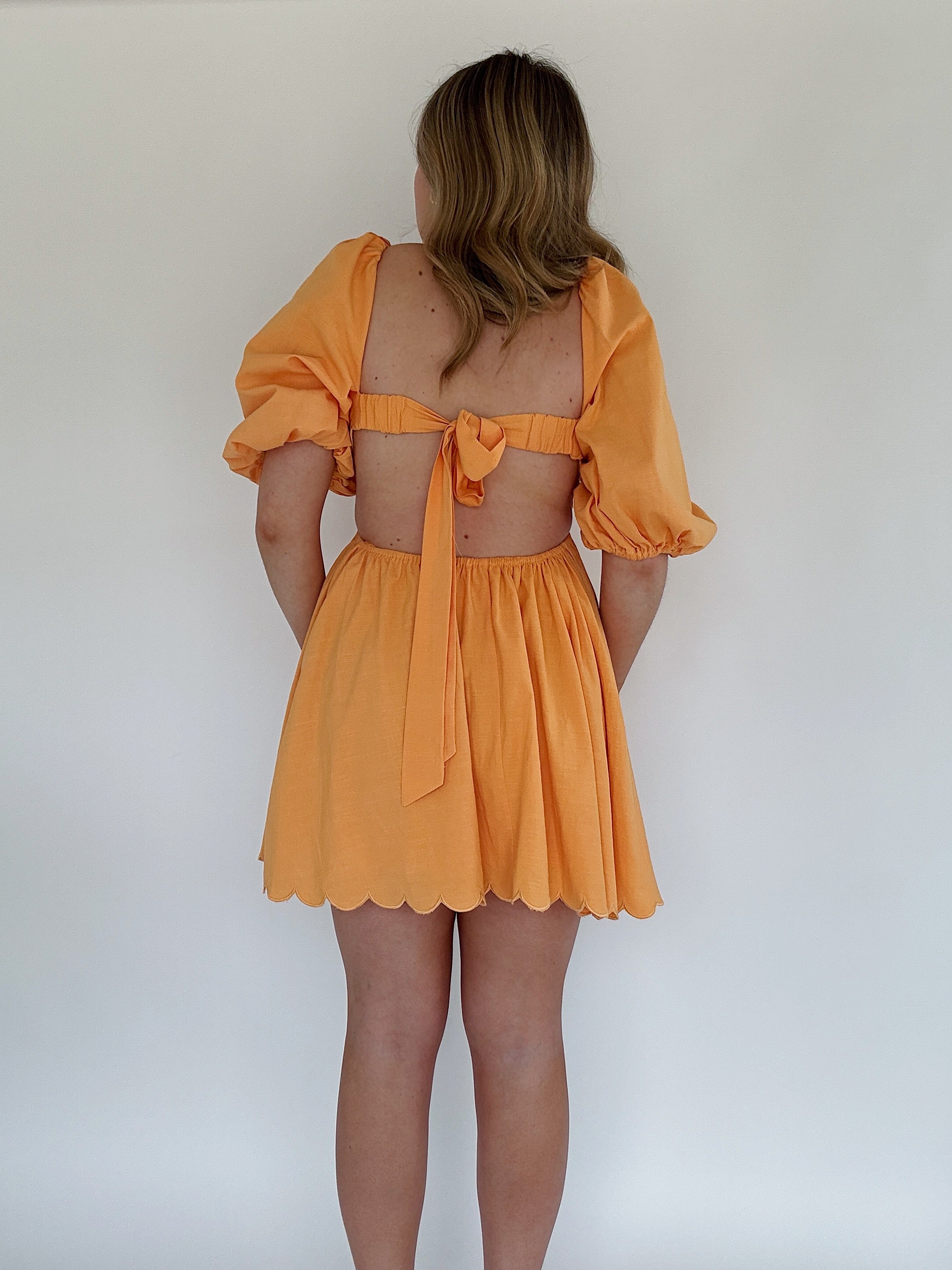 Orange Blossom Mini Dress Back