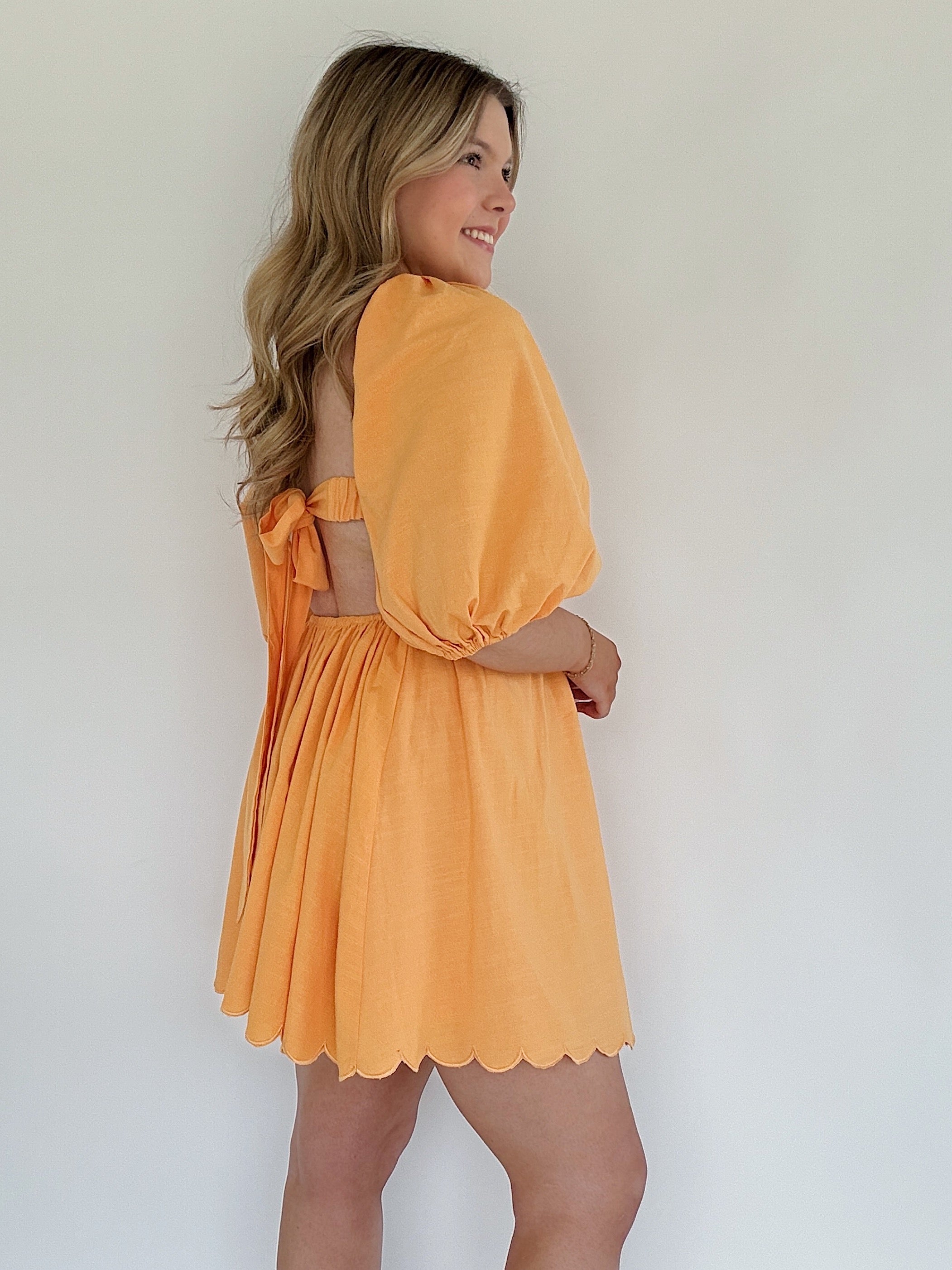 Orange Blossom Mini Dress Side