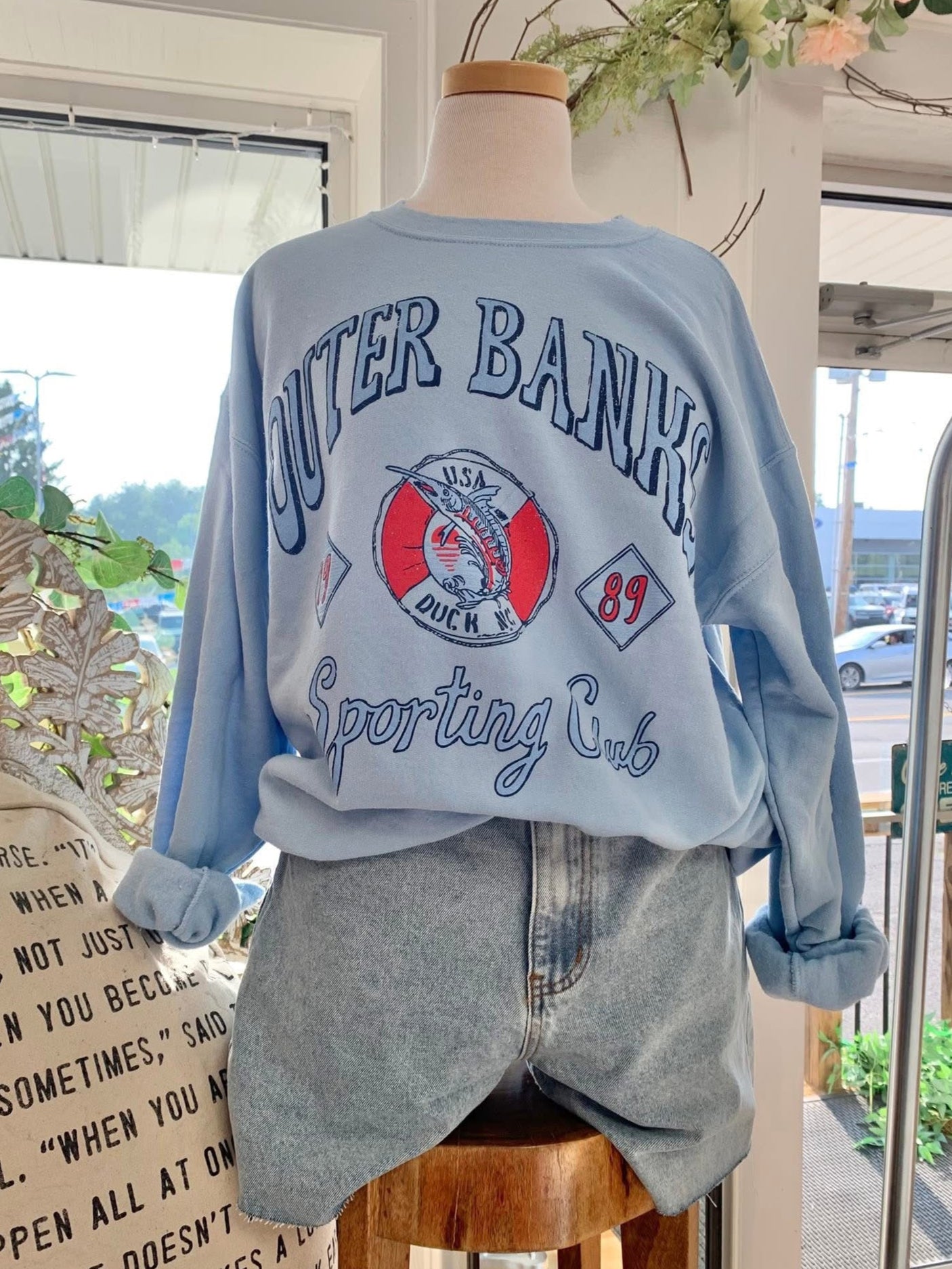 Outer Banks Sporting Club Sweatshirt Mannequin