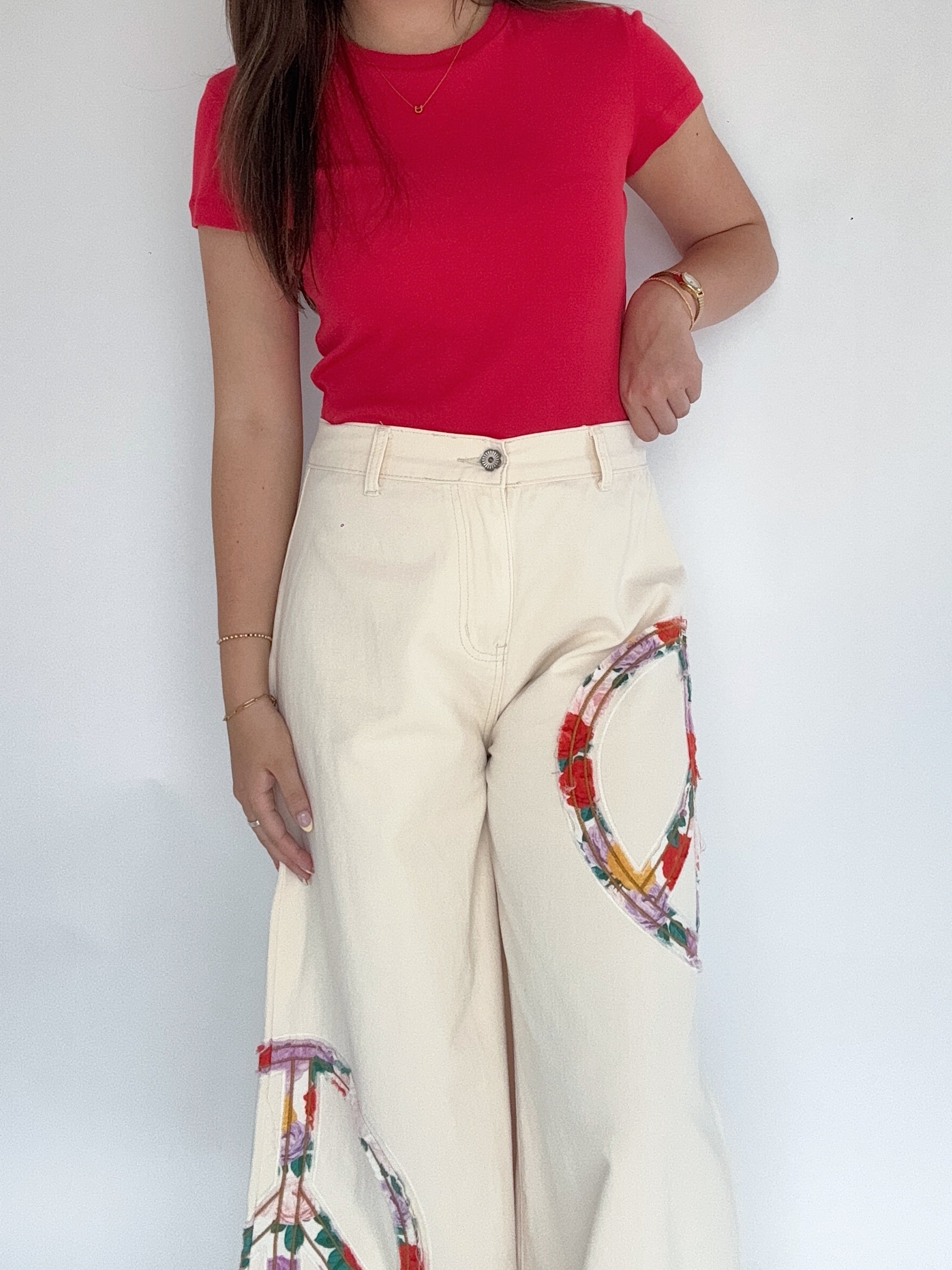 Peace With You Wide Leg Pants Waist