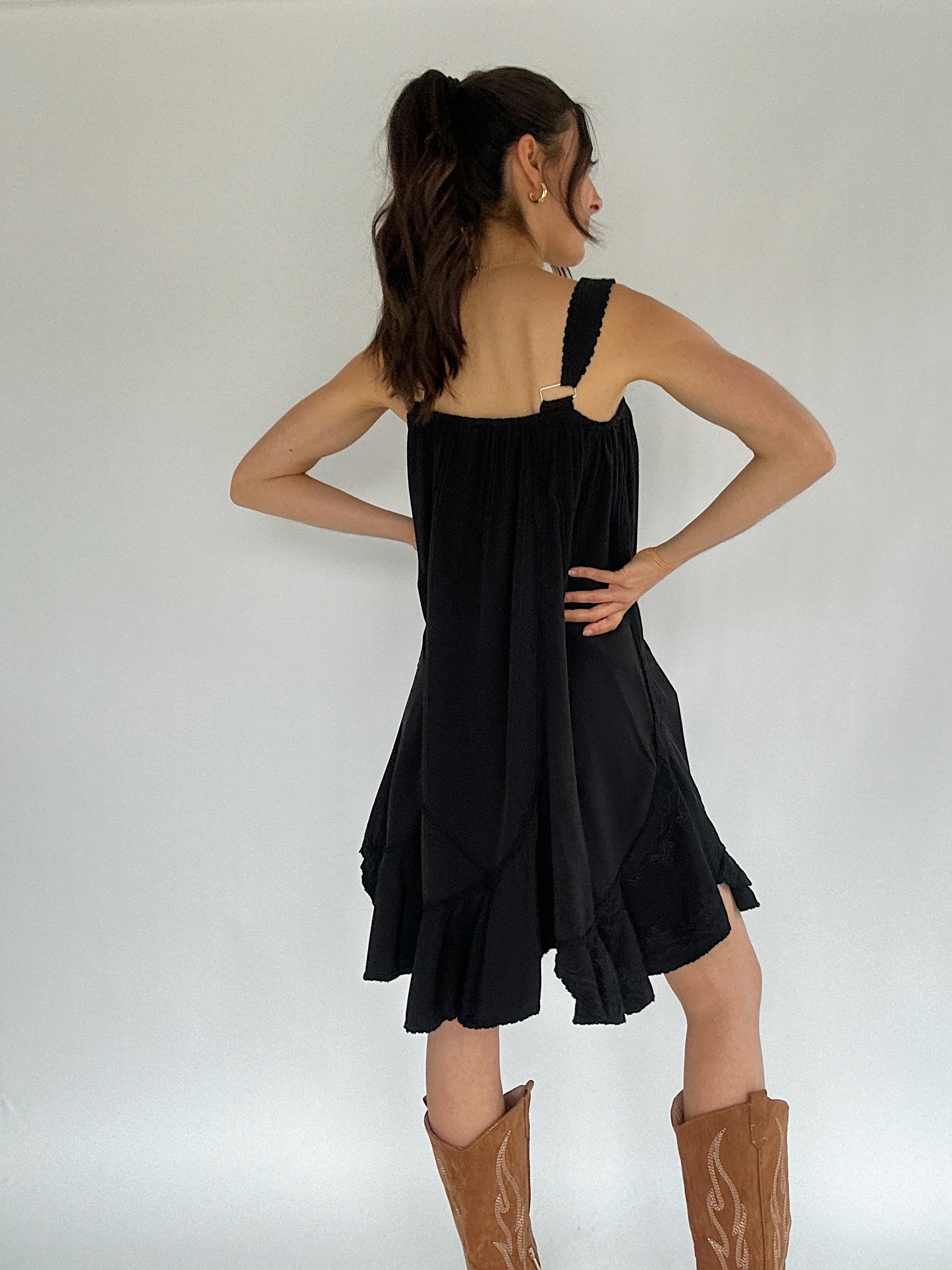 Picture Of You Black Mini Dress Back