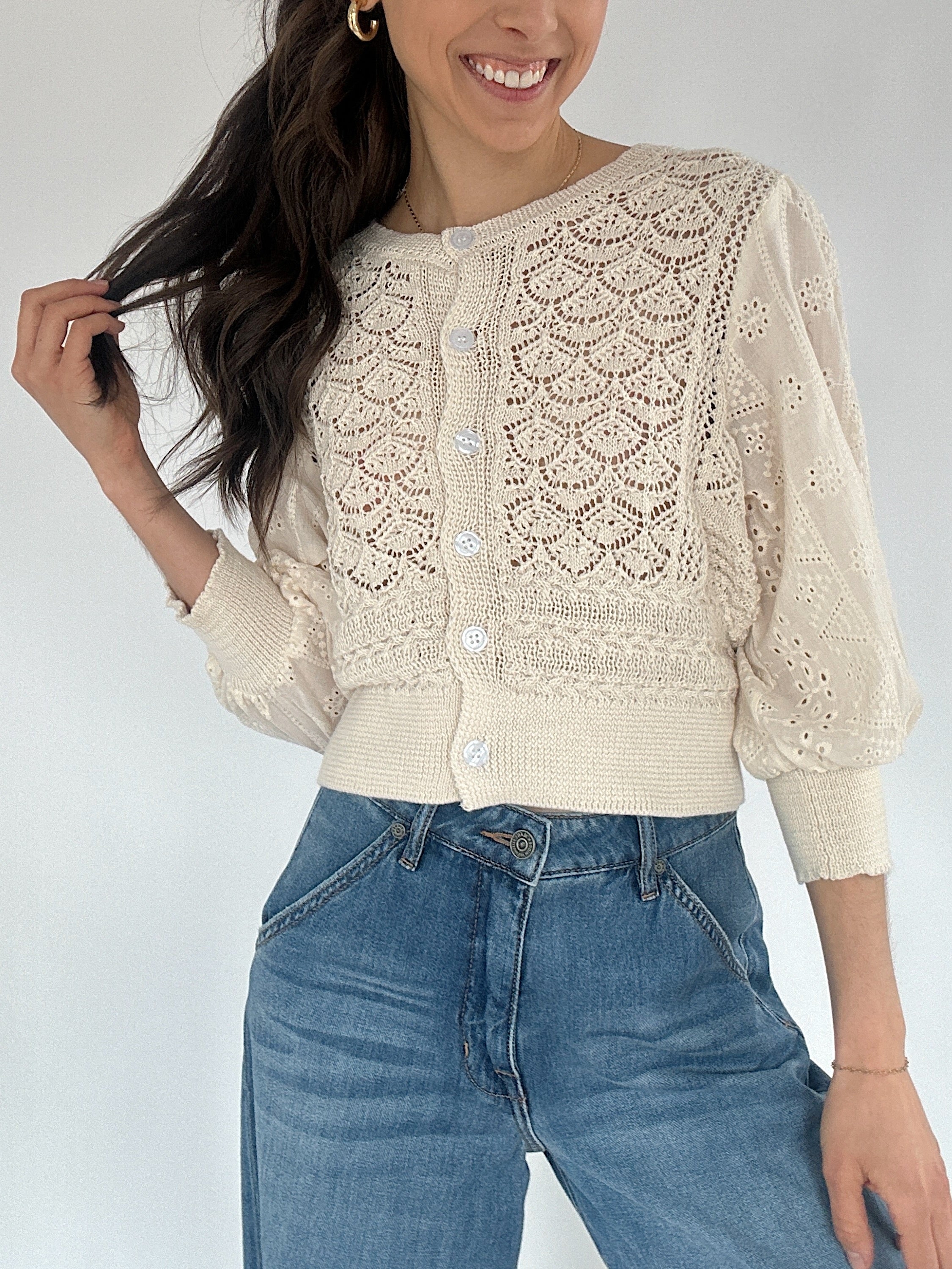 Poetry Cardigan Top Front