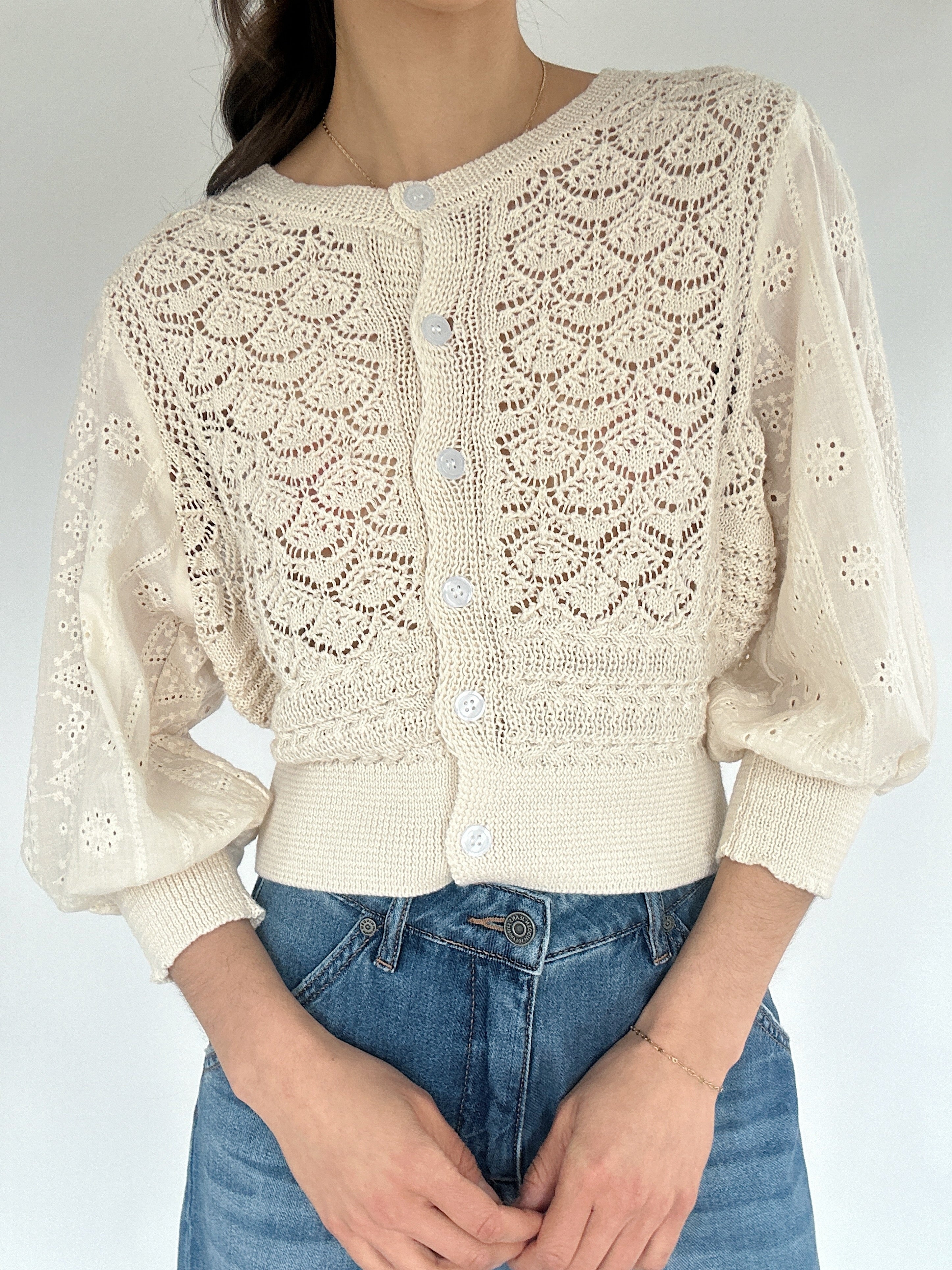 Poetry Cardigan Top Up Close
