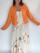Presley Cardigan Orange over floral dress