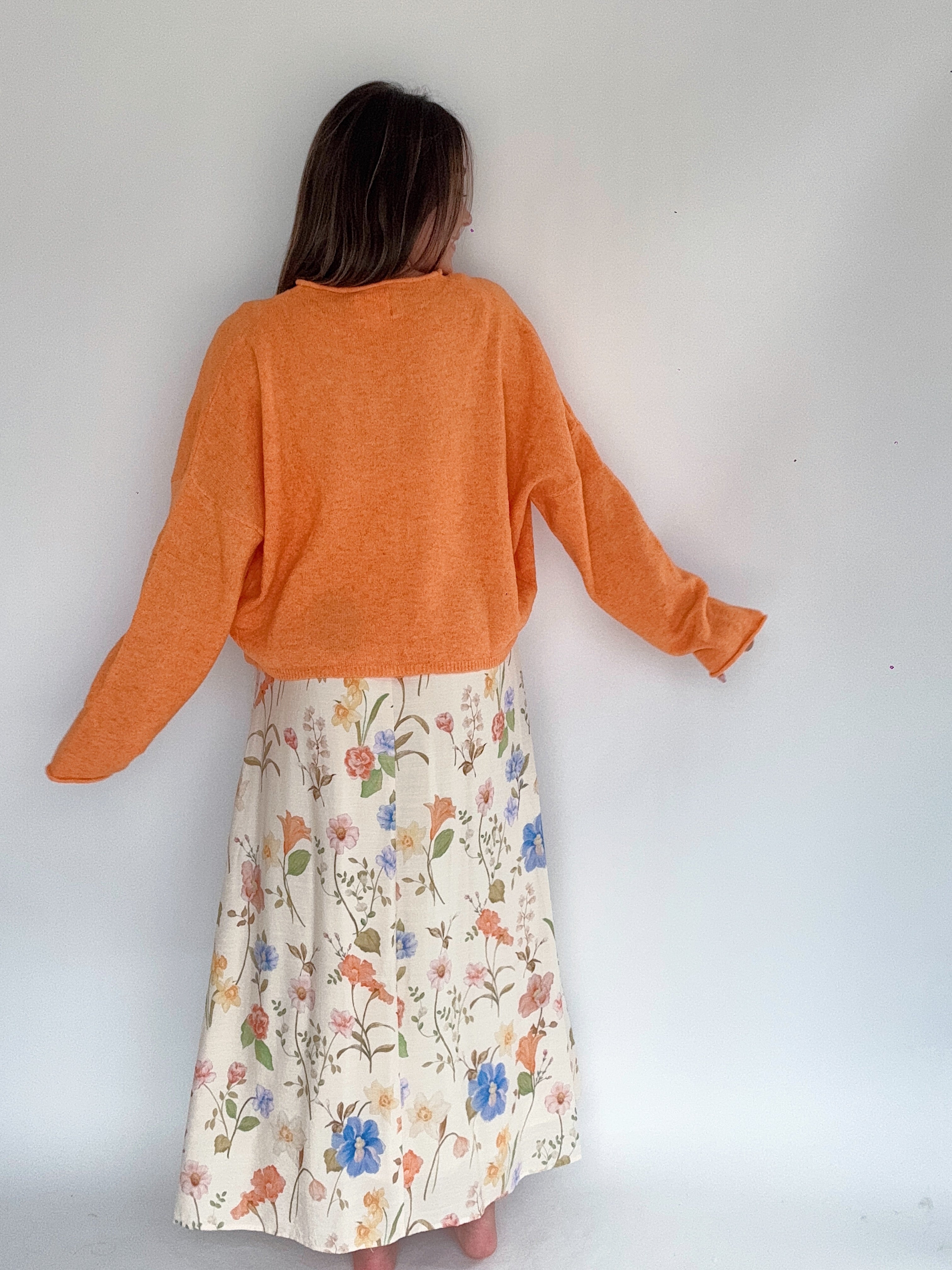 Presley Cardigan Orange Back