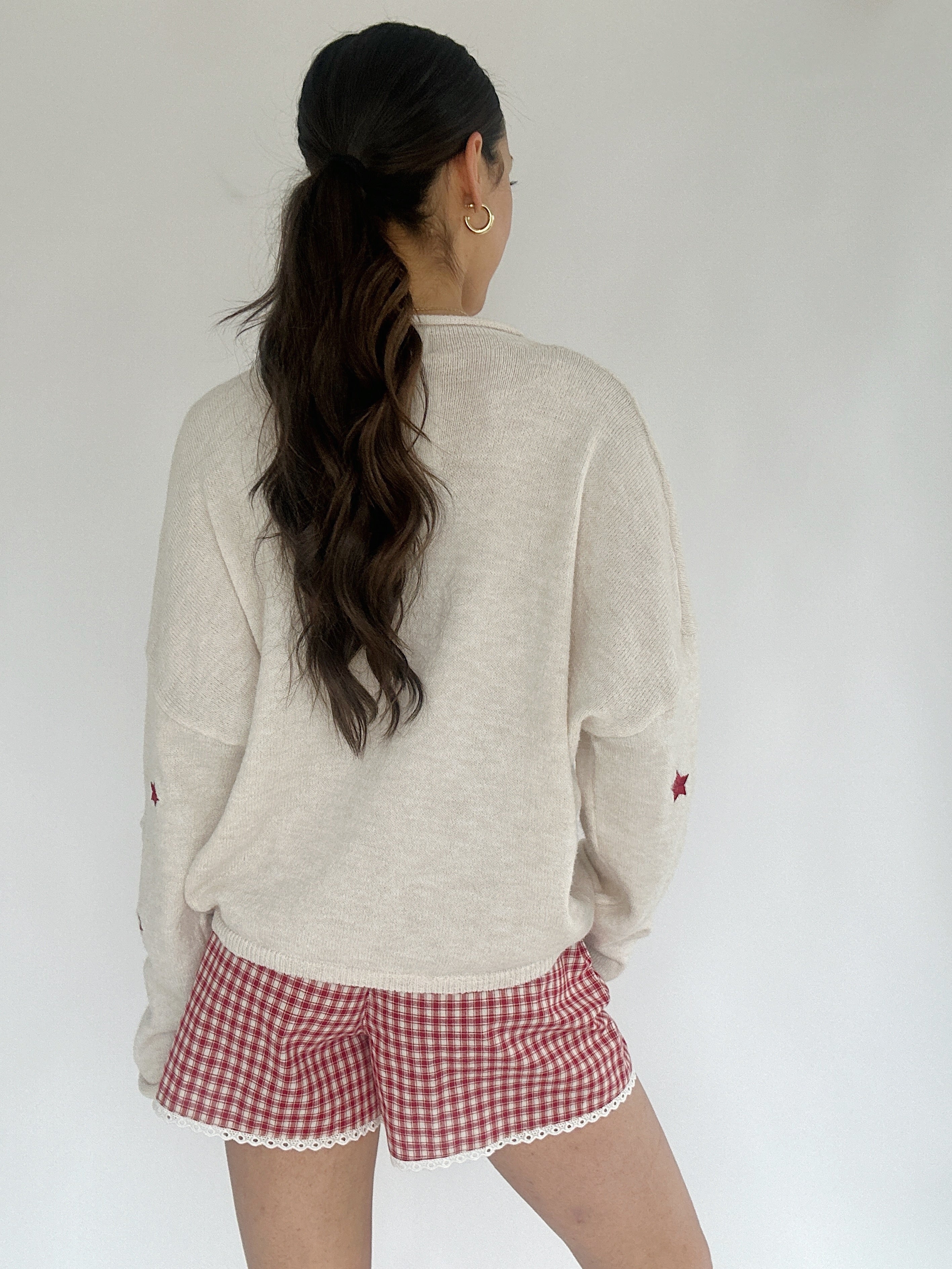 Presley Star Embroidered Cardigan Back