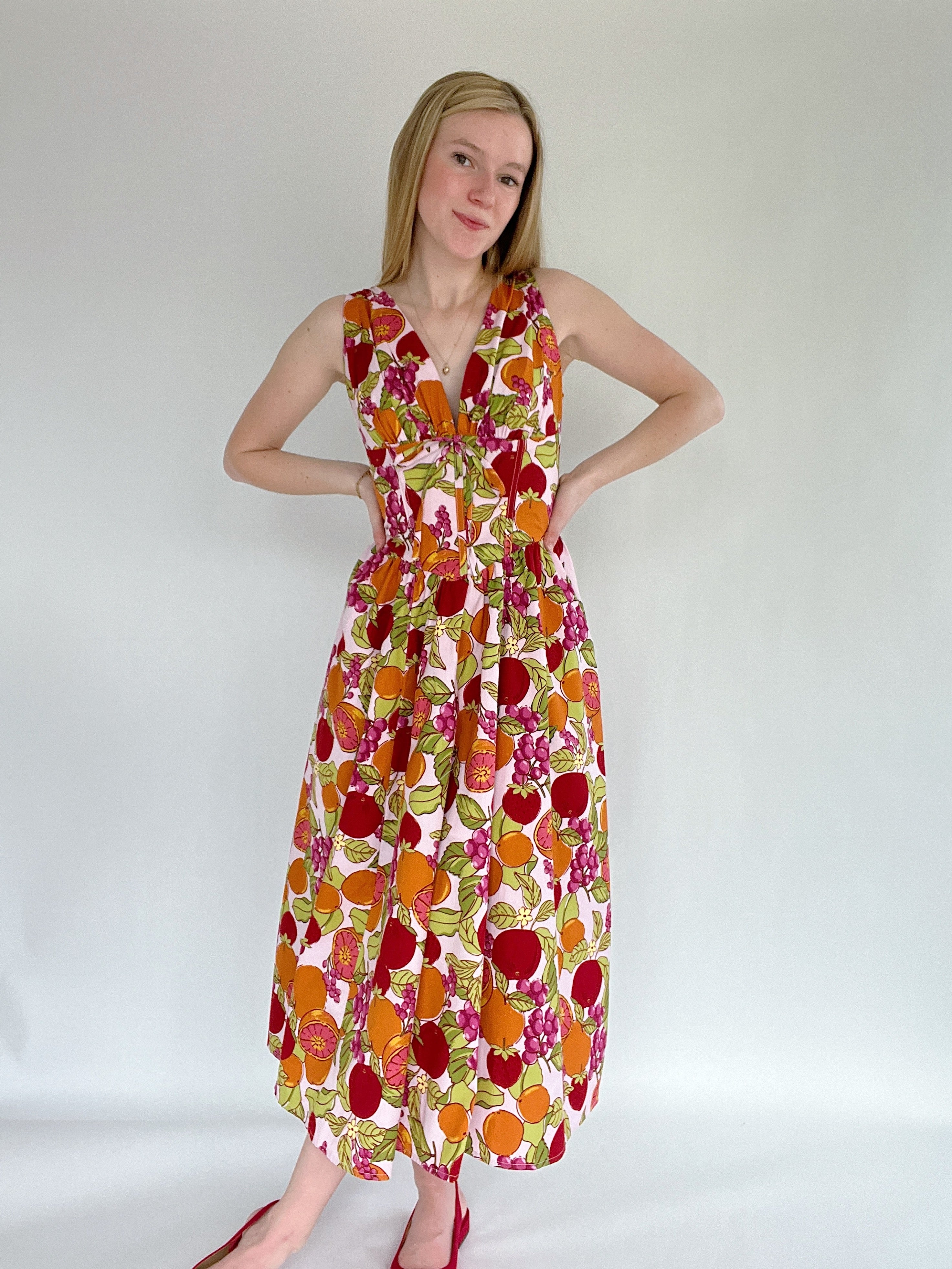 Sangria Sunset Midi Dress Front