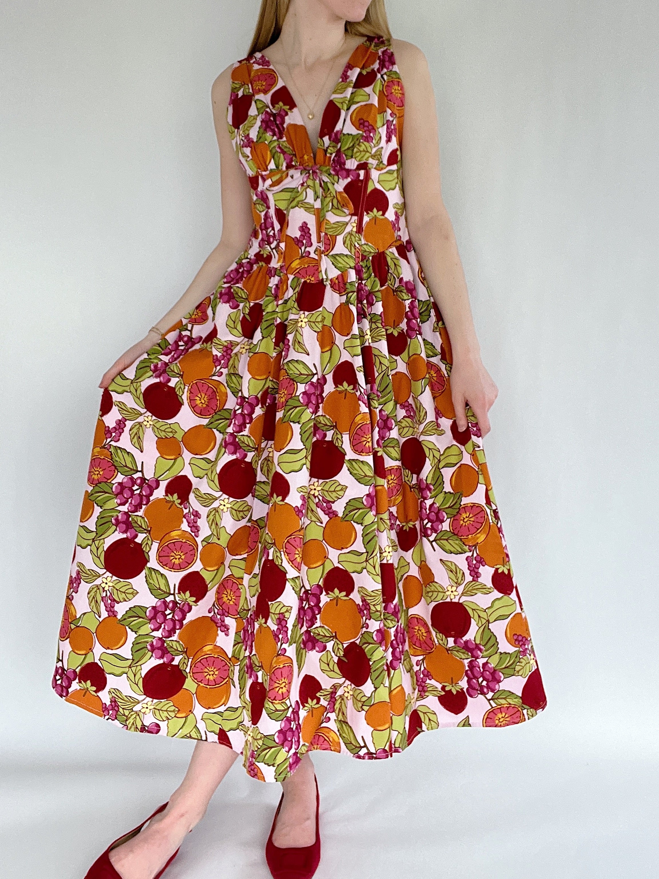 Sangria Sunset Midi Dress Front 