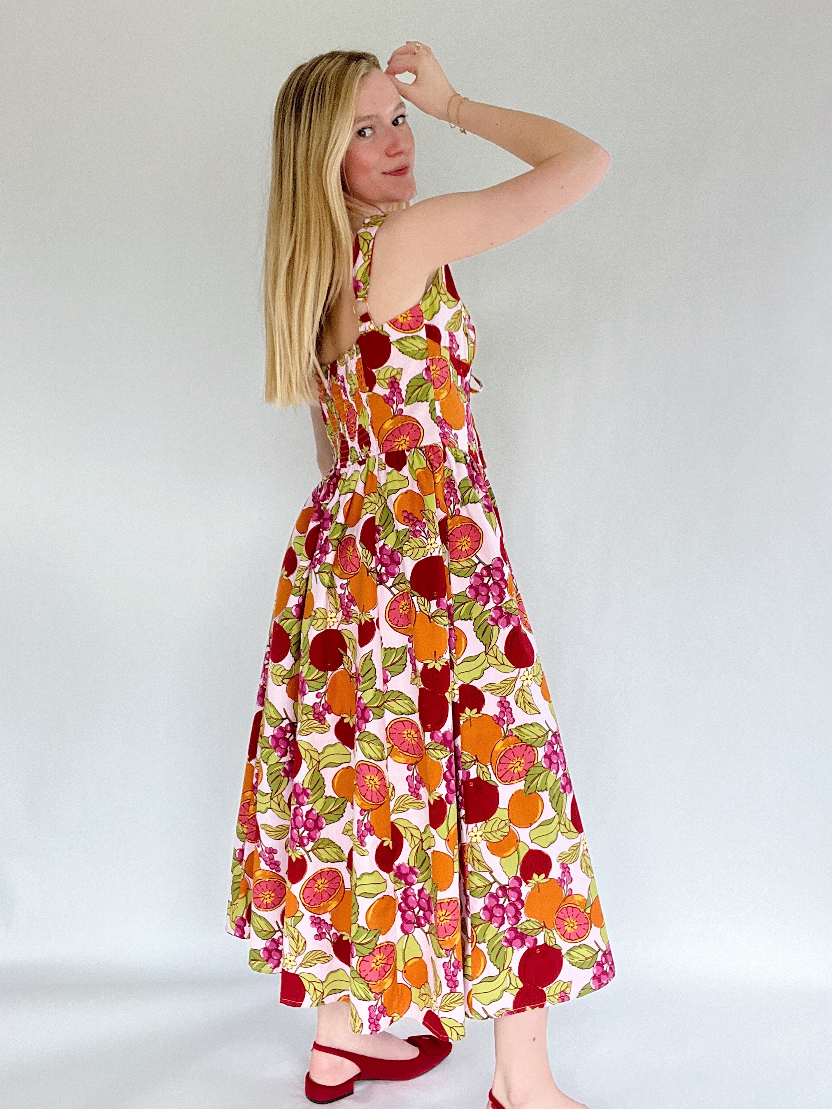 Sangria Sunset Midi Dress Side