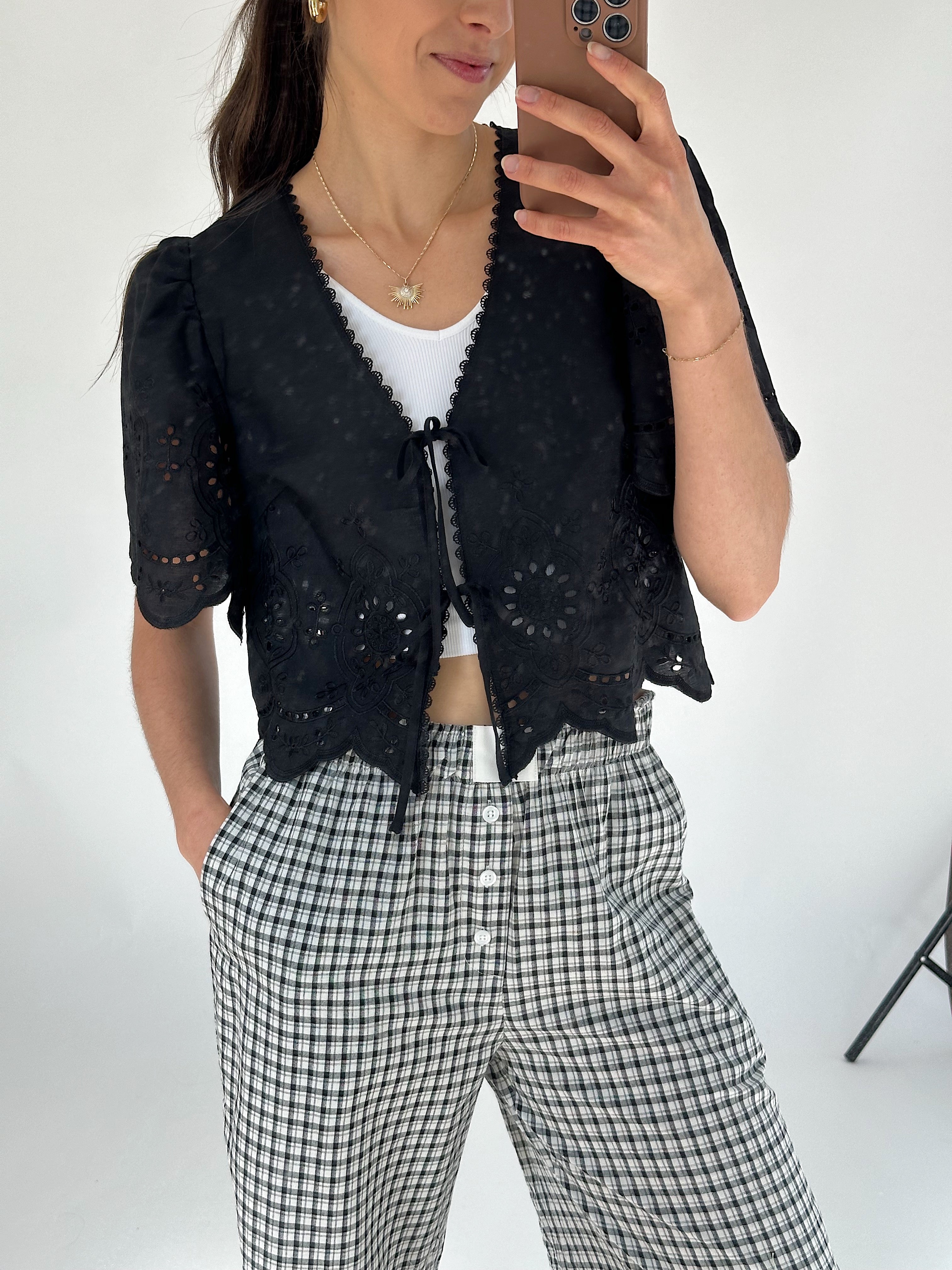 So Into You Tie Front Top Mirror Pic