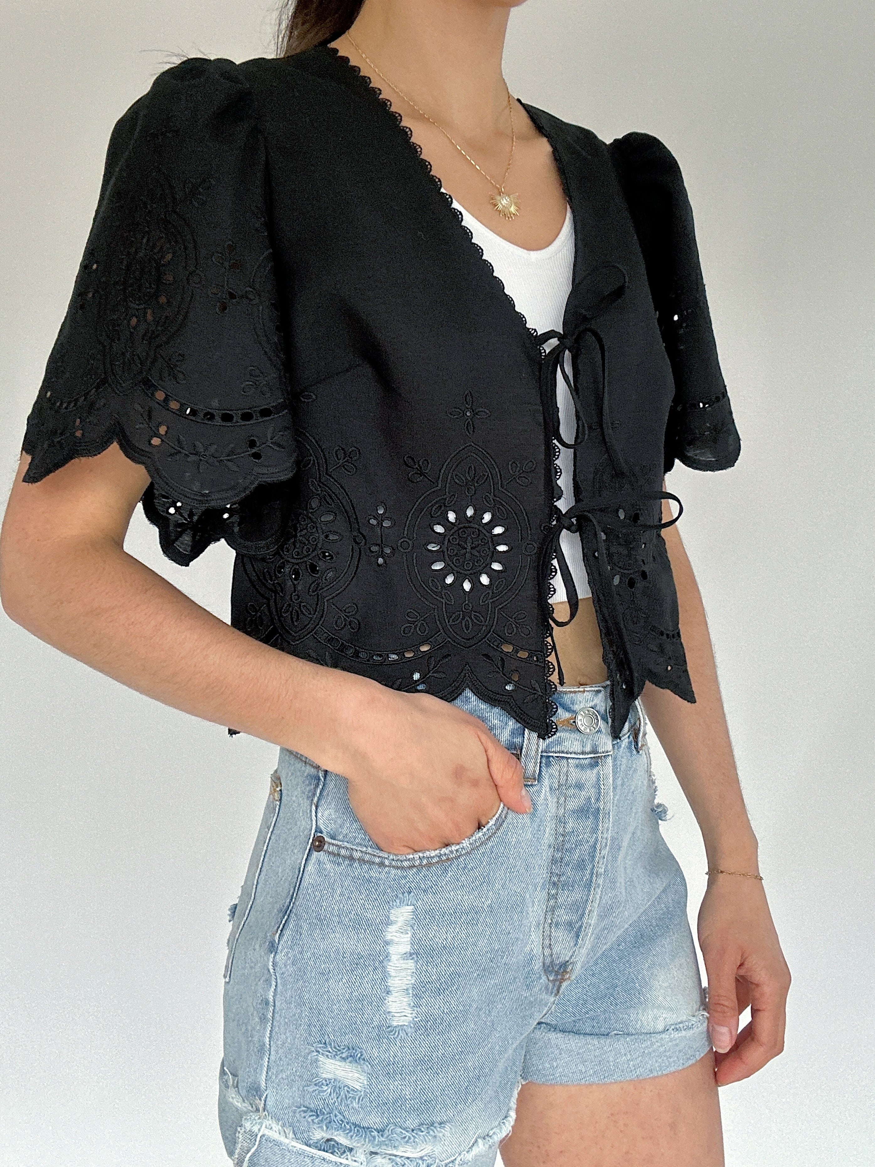 So Into You Tie Front Top Side