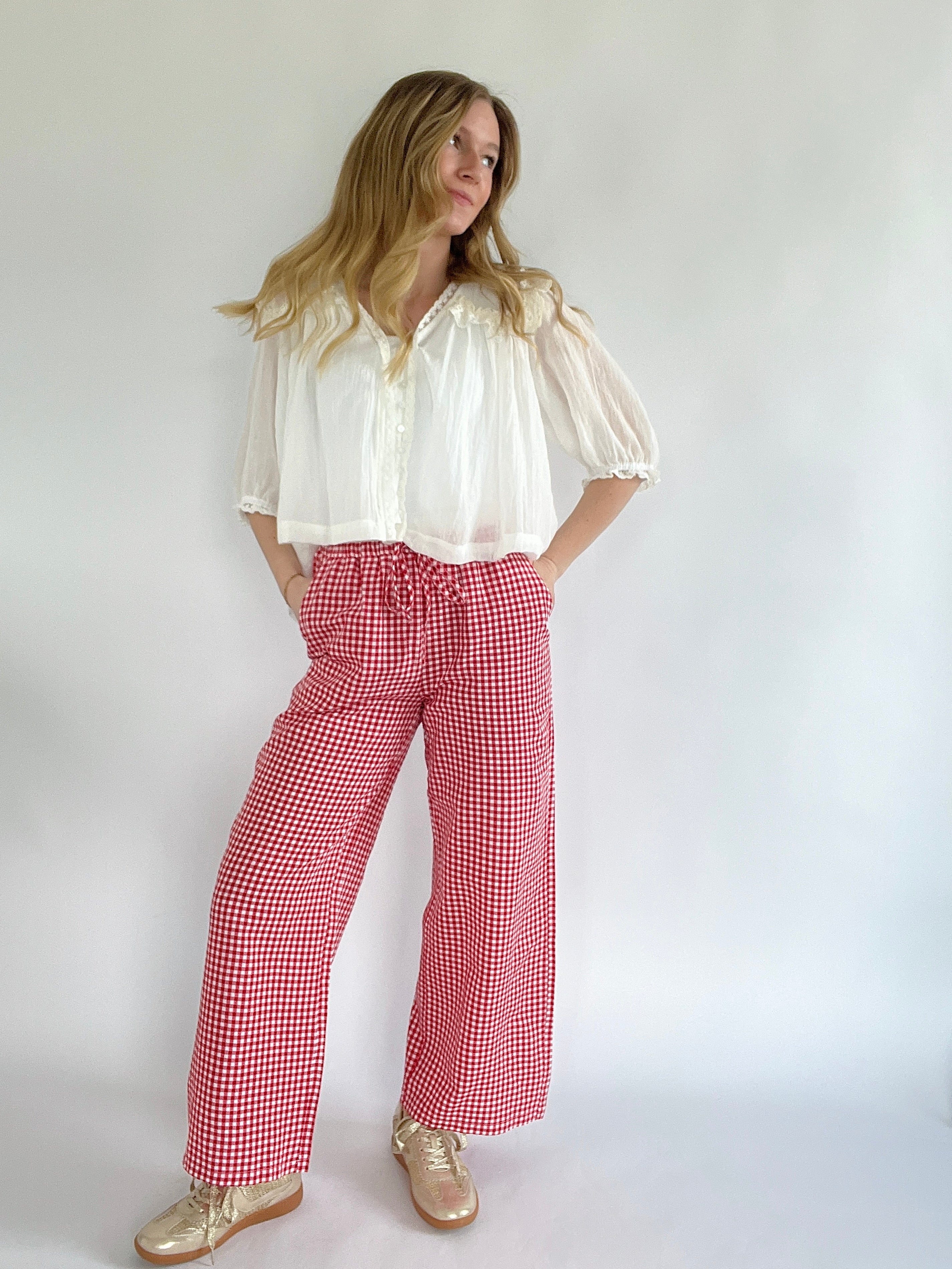 So Much More Boxer Pants Red Outfit