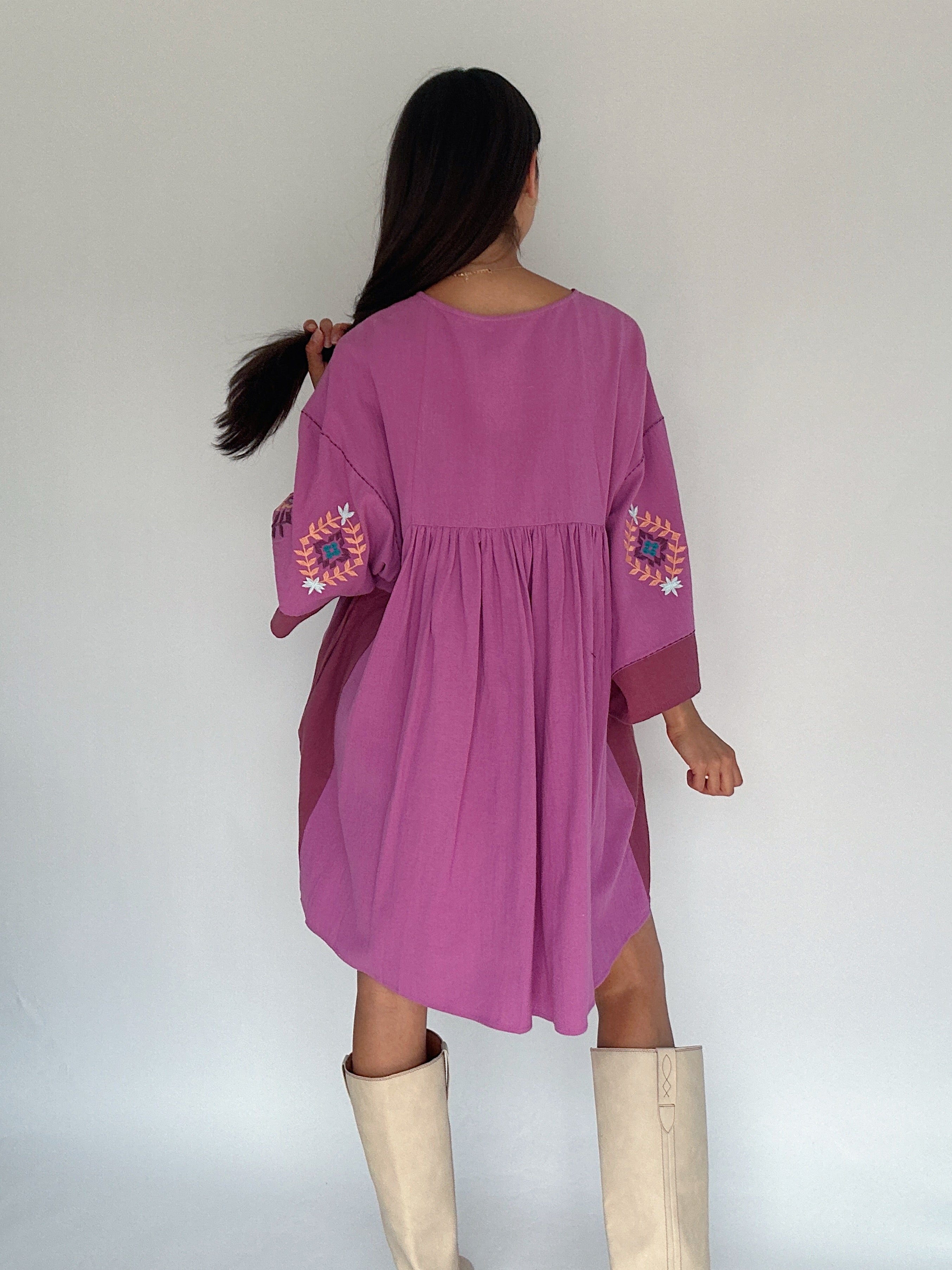 Some Place Far Mini Dress Orchid Back