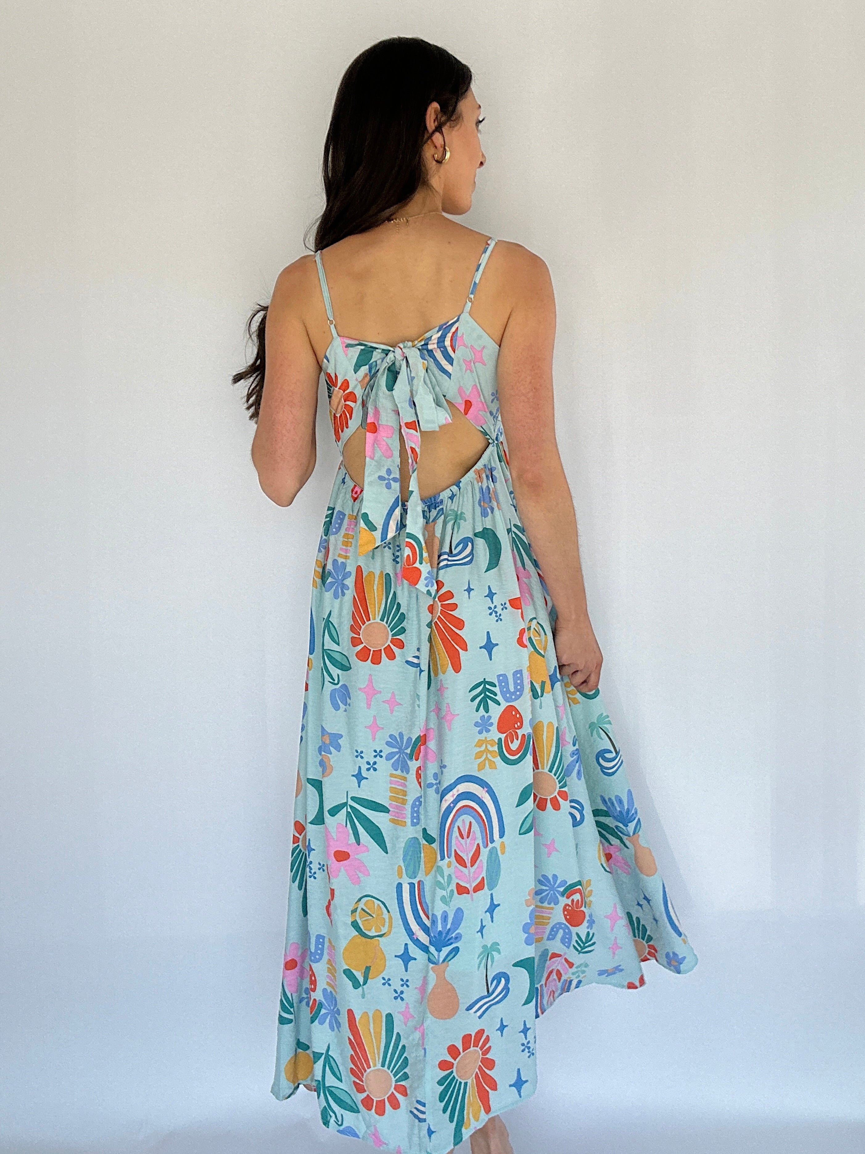 Summer Vibes Midi Dress Back