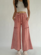 Traveller Wide Leg Pants Mauve