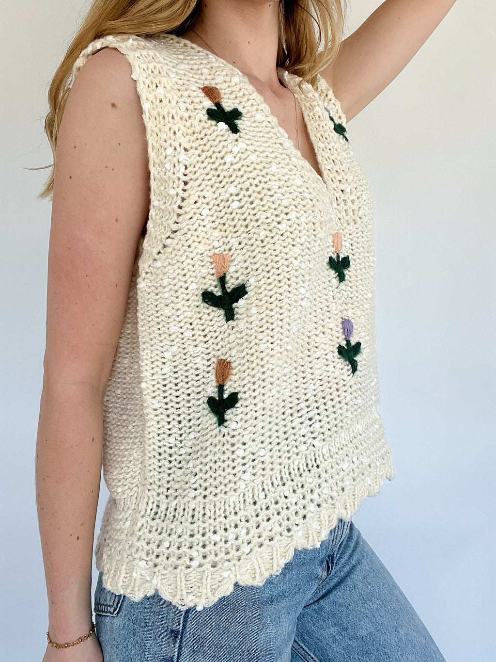 Tupelo Flower Knit Tank