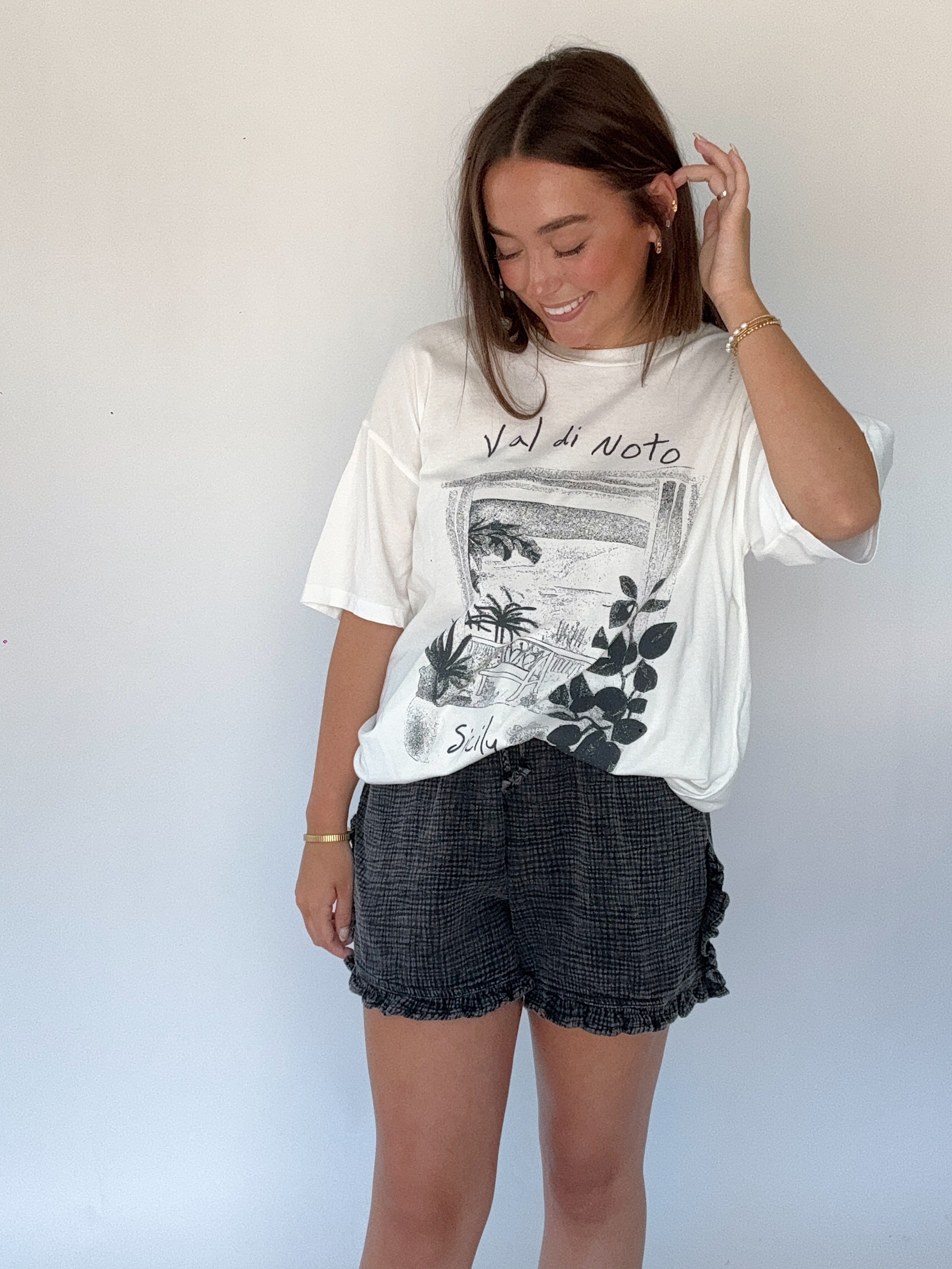 Val Di Noto Sicily Oversized Tee Front 