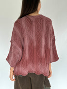 Wait Up Cable Sweater Back