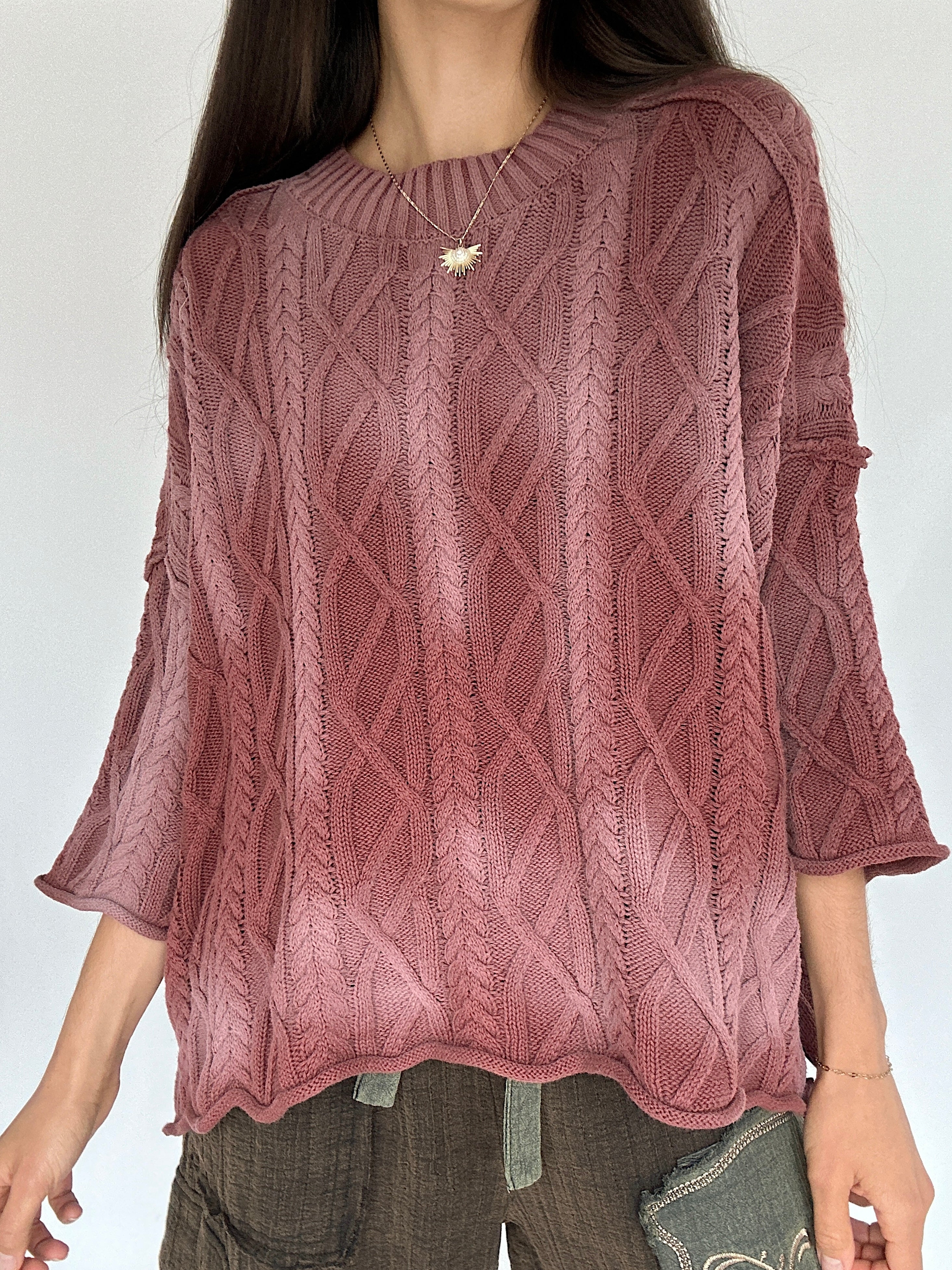 Wait Up Cable Sweater Front