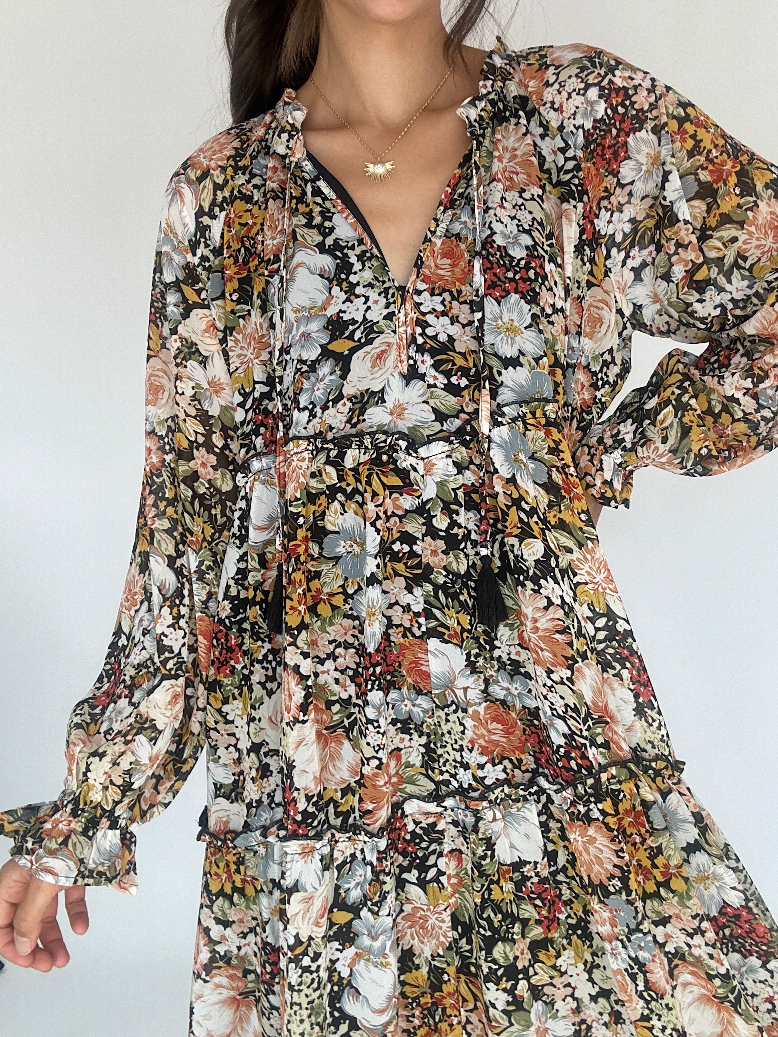 Whispering Meadow Midi Dress Detail