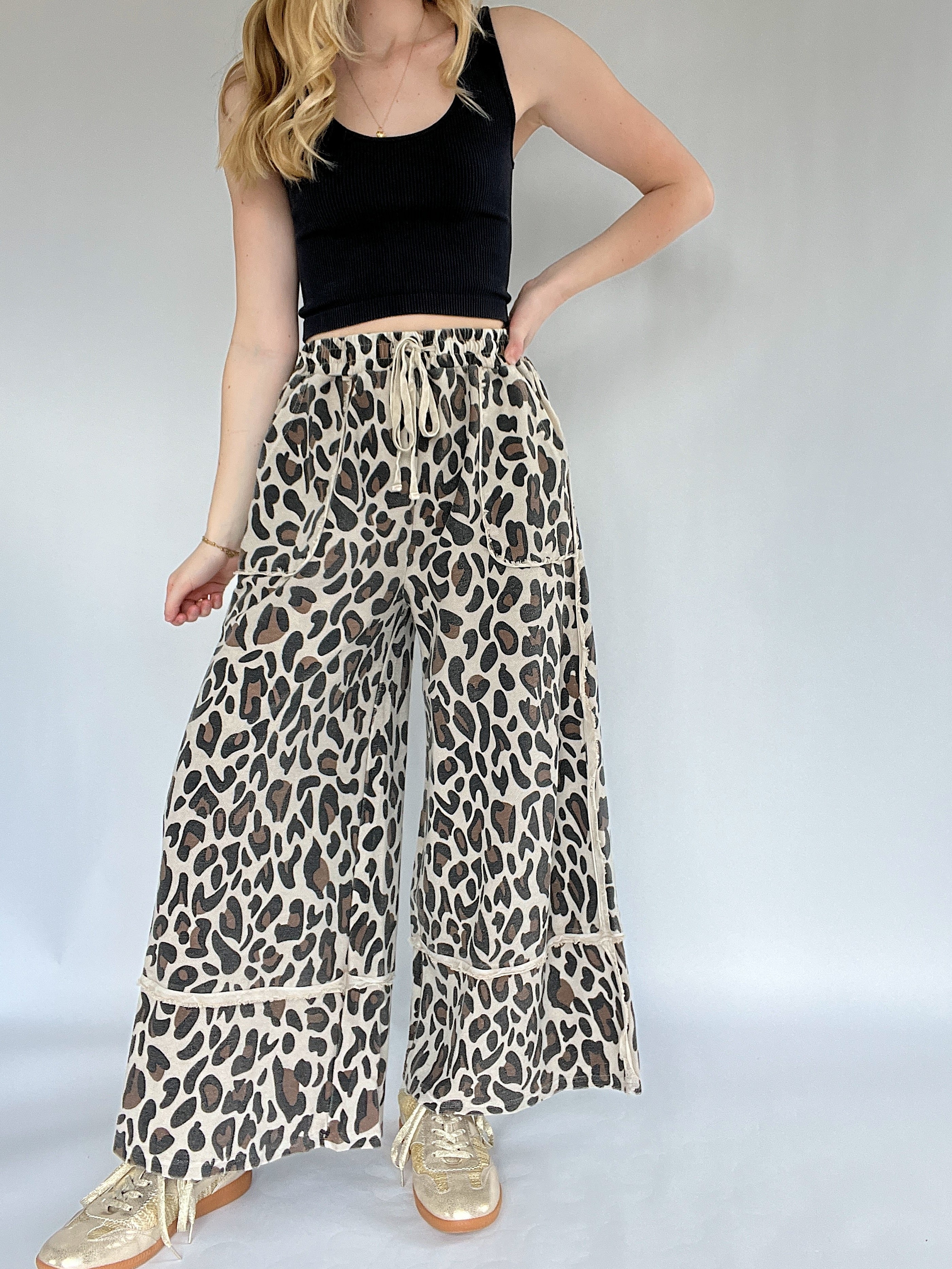 Wild Dream Leopard Wide Leg Pants