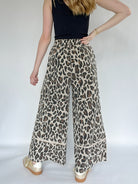 Wild Dream Leopard Wide Leg Pants Mushroom Back