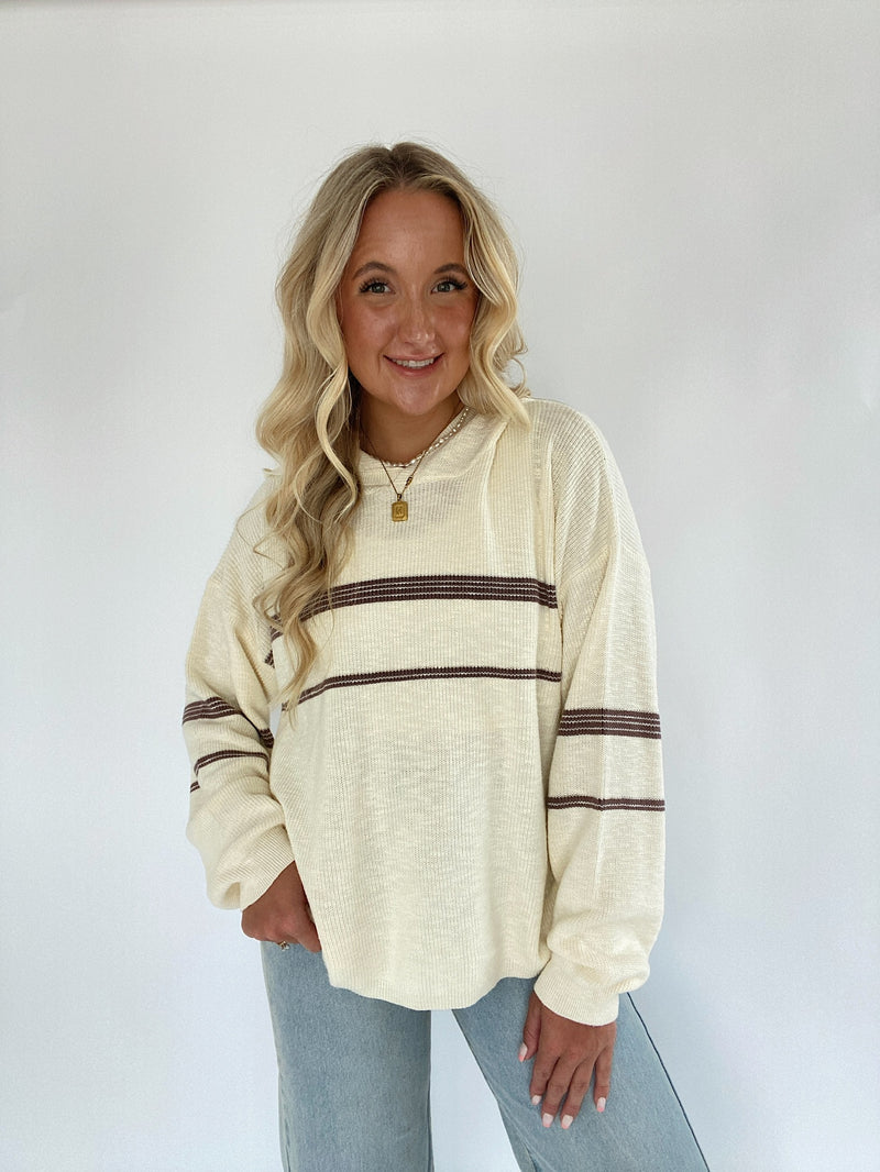 Walk The Line Knit Pullover