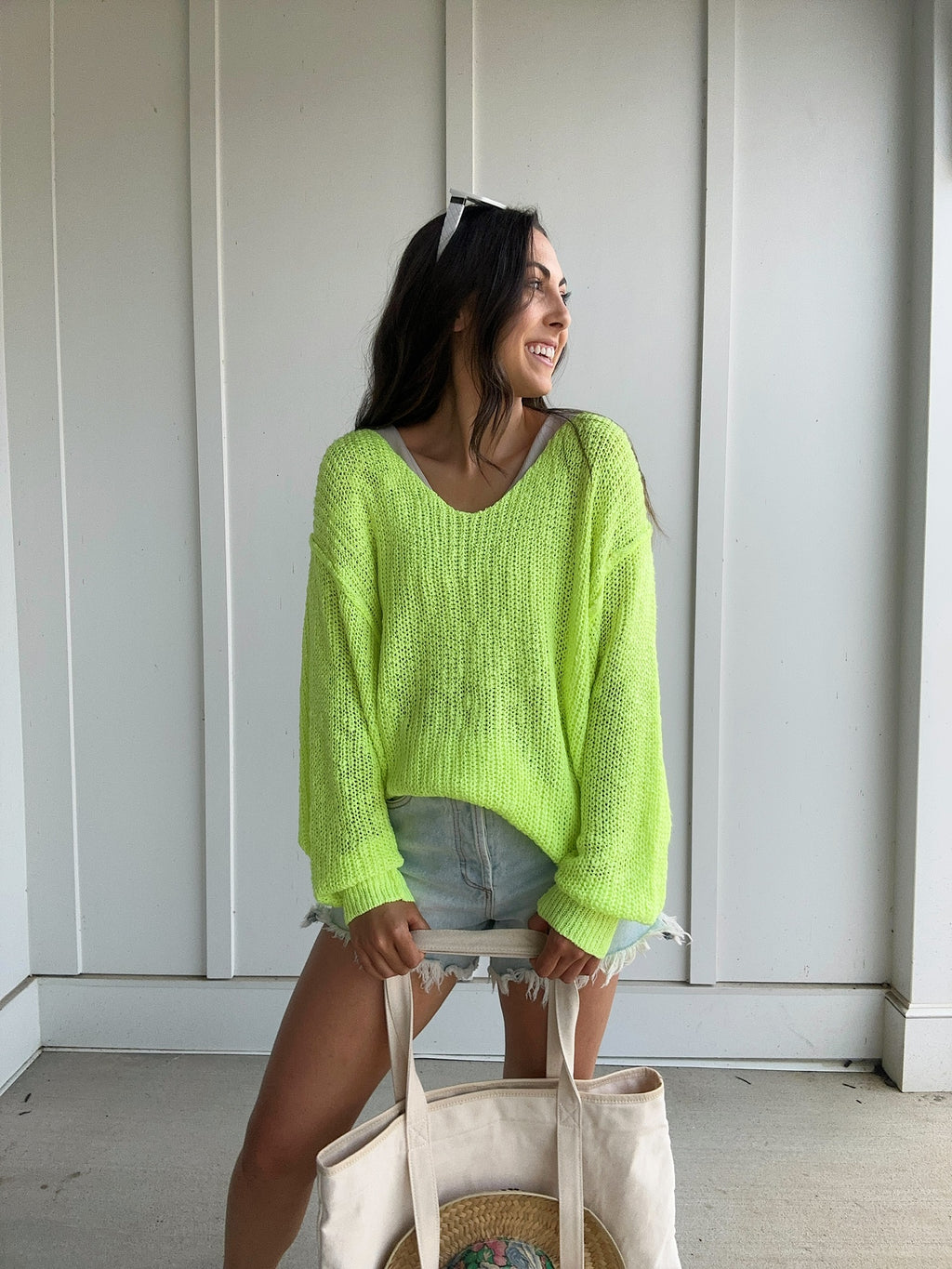 Neon Lights Sweater - Lime
