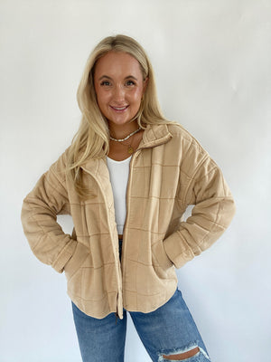 All Good Quilted Jacket - Sand
