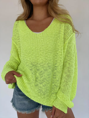 Neon Lights Sweater - Lime