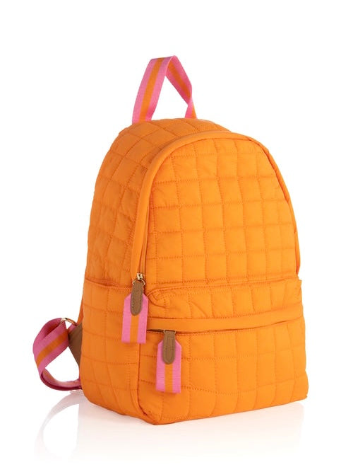 Ezra Quilted Backpack - Orange