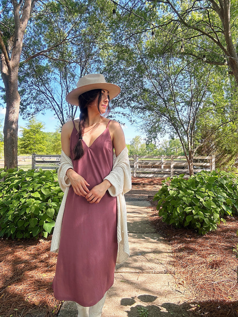 Songbird Midi Dress - Plum