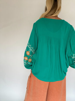 Duet Embroidered Top