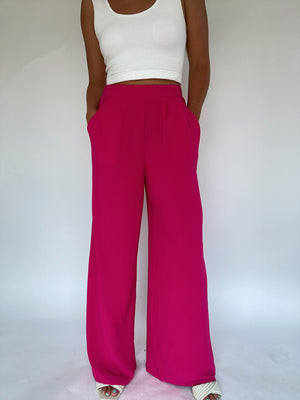 Best Version Wide Leg Pants - Pink