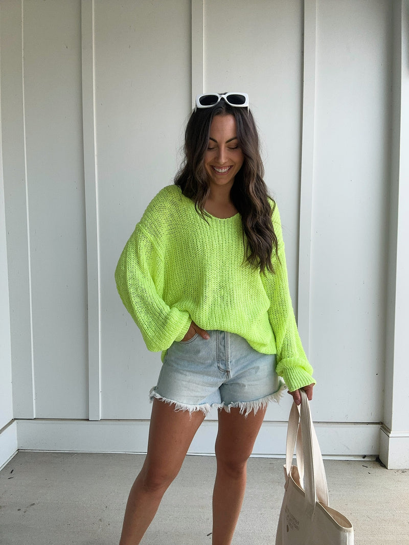 Neon Lights Sweater - Lime