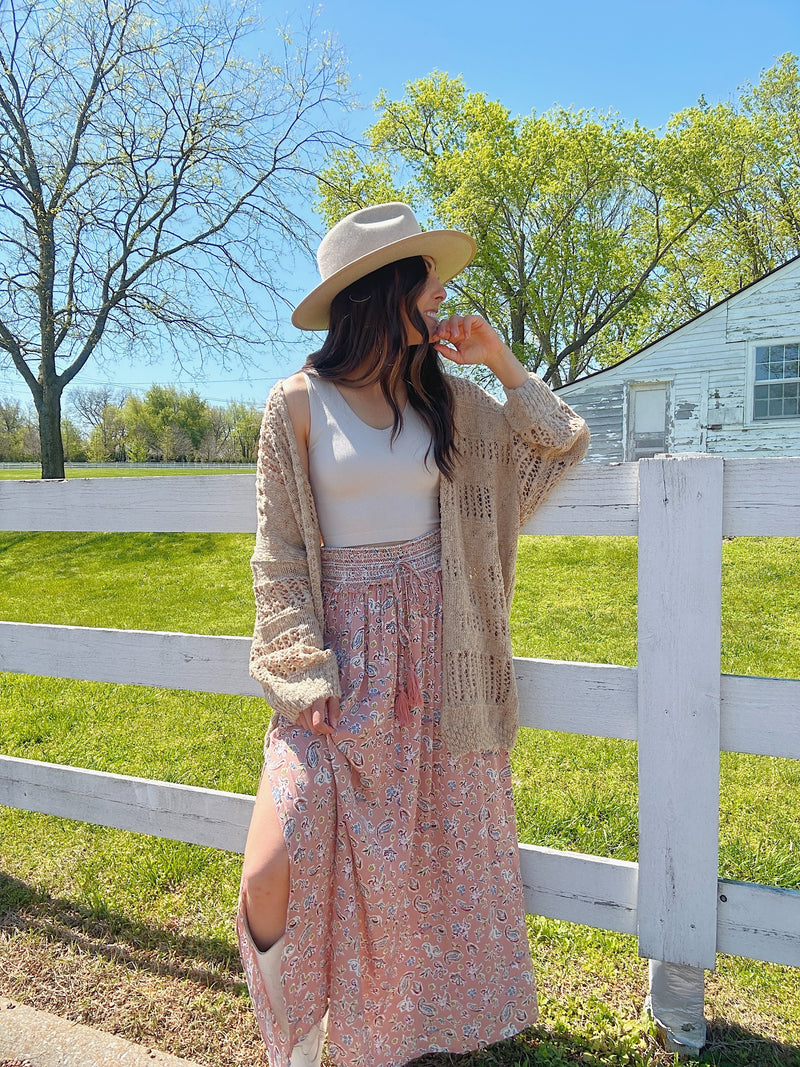 Gives Me Butterflies Cardigan - Taupe