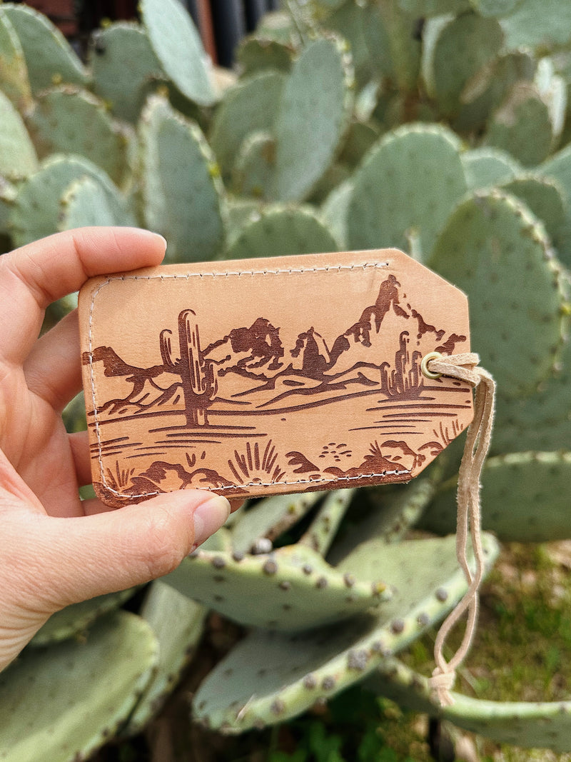 Desert Leather Luggage Tag