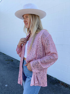 Endless Night Sequin Top - Pink