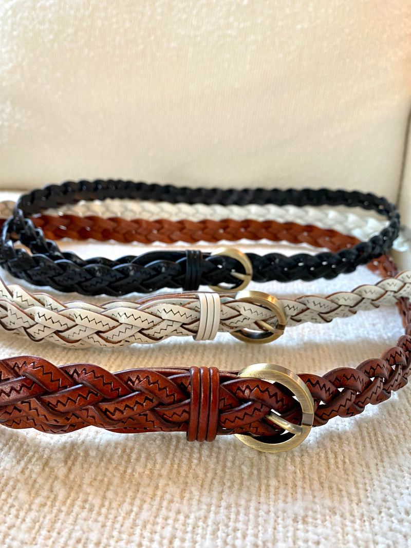Leather Braided Belt - More Colors Available
