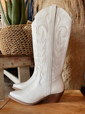 Agency Western Boot - White
