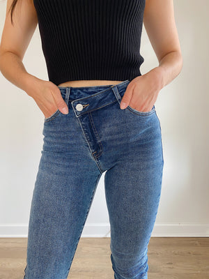 Sabrina Crossover Skinny Jeans