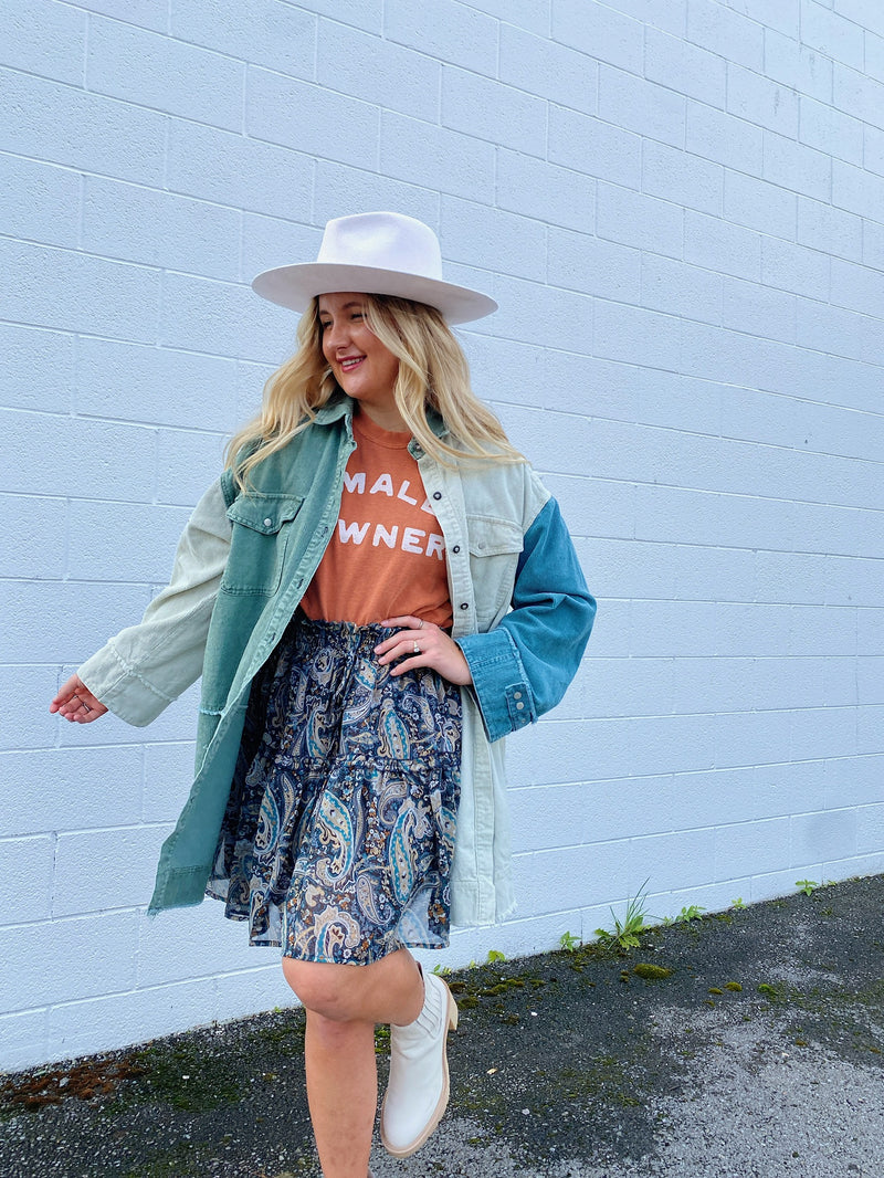 Change Is Coming Paisley Mini Skirt