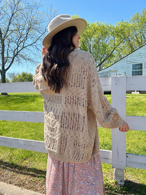 Gives Me Butterflies Cardigan - Taupe