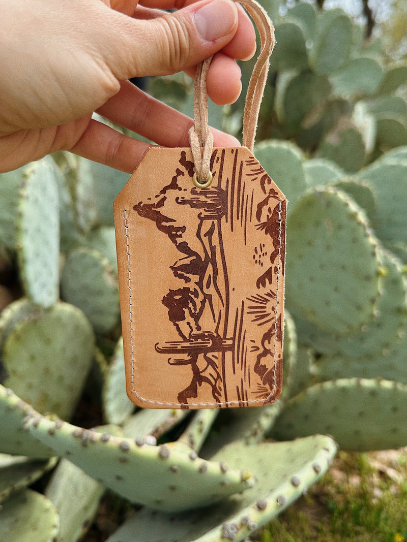 Desert Leather Luggage Tag