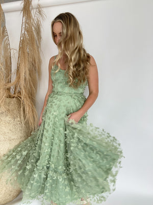 Butterfly Effect Dress - Sage