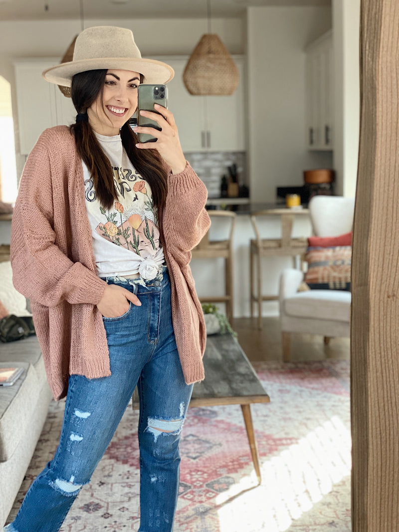 Rock & Love Cardigan - Mauve